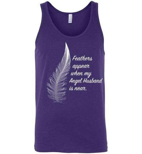 Feathers Appear When My Angel Husband Is Near Tank - Guardian Angel Collection