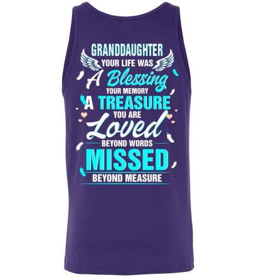 Granddaughter - Your Life Was A Blessing Tank - Guardian Angel Collection