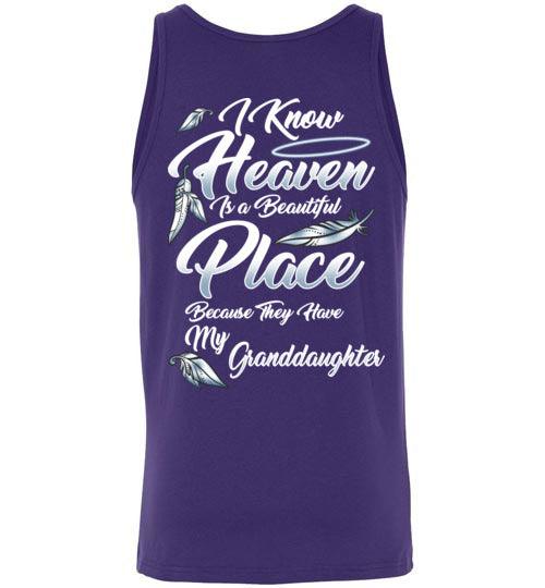I Know Heaven is a Beautiful Place - Granddaughter Tank - Guardian Angel Collection