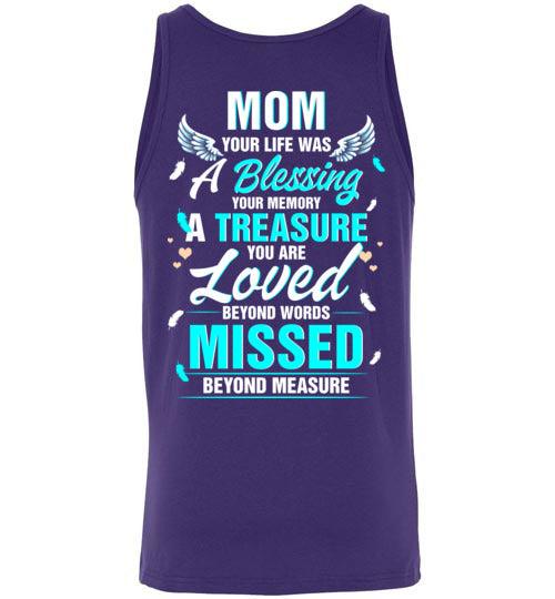 Mom - Your Life Was A Blessing Tank - Guardian Angel Collection