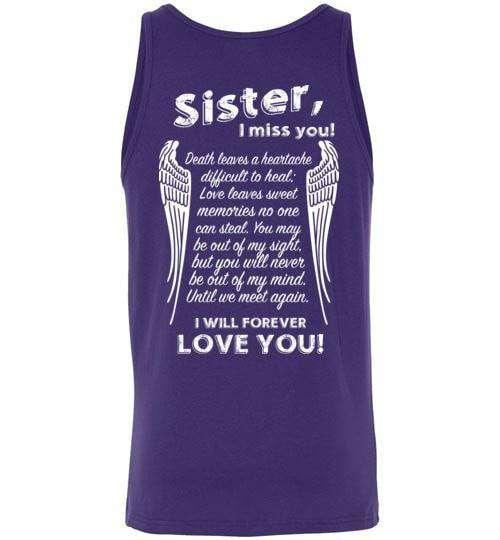 Sister I Miss You Tank - Guardian Angel Collection