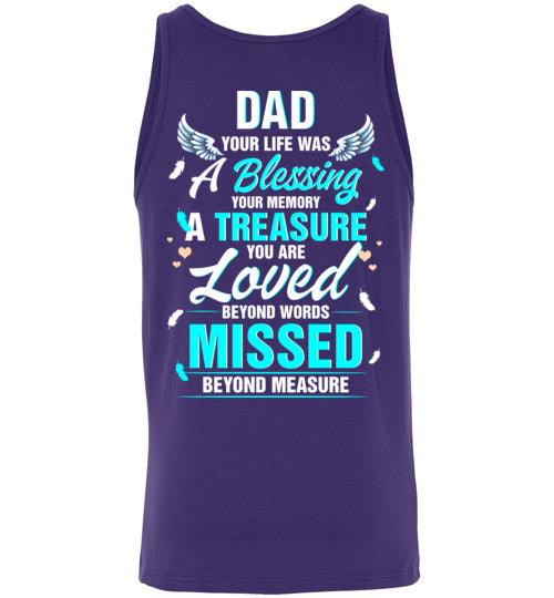 Dad - Your Life Was A Blessing Tank - Guardian Angel Collection