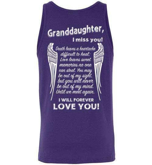 Granddaughter - I Miss You Tank - Guardian Angel Collection