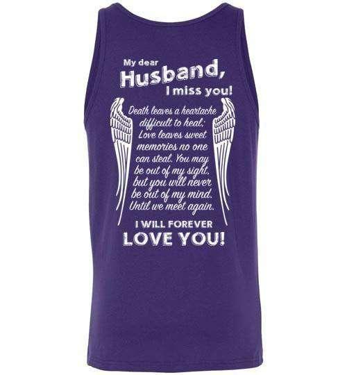 My Dear Husband I Miss You Tank - Guardian Angel Collection