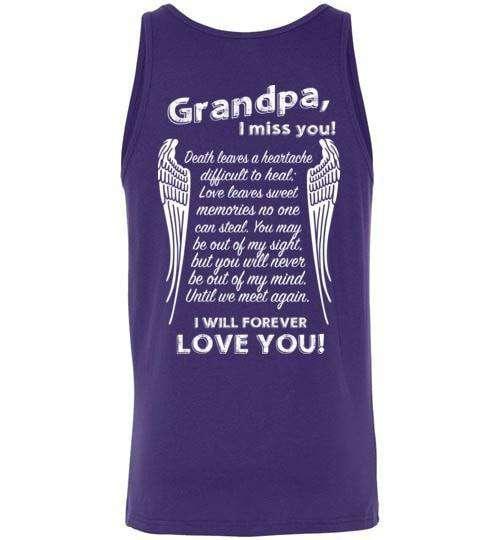 Grandpa I Miss You Tank - Guardian Angel Collection