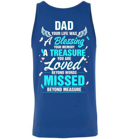 Dad - Your Life Was A Blessing Tank - Guardian Angel Collection