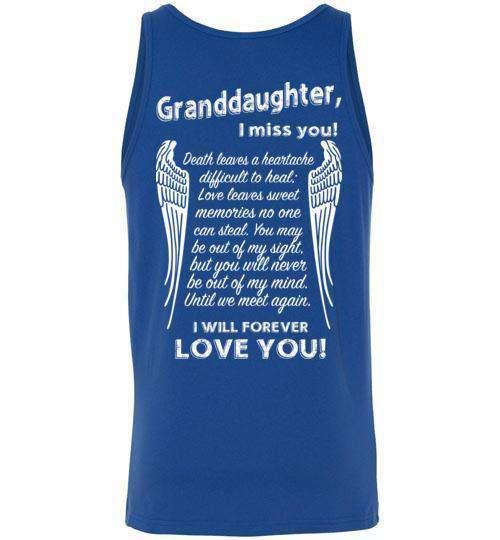 Granddaughter - I Miss You Tank - Guardian Angel Collection