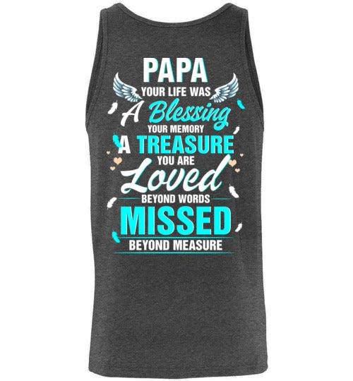 Papa - Your Life Was A Blessing Tank - Guardian Angel Collection