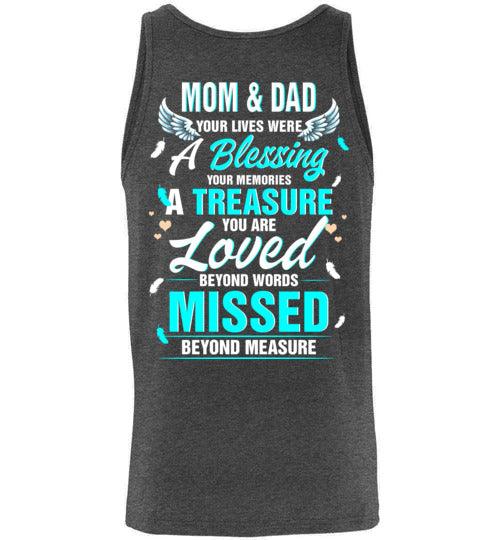 Mom & Dad - Your Life Was A Blessing Tank - Guardian Angel Collection