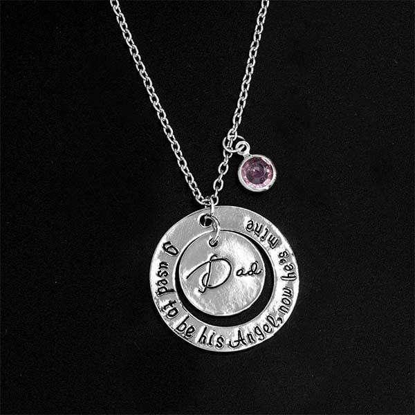 Dad - I Was His Angel Necklace - Guardian Angel Collection
