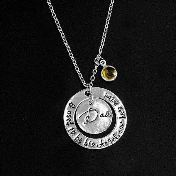 Dad - I Was His Angel Necklace - Guardian Angel Collection