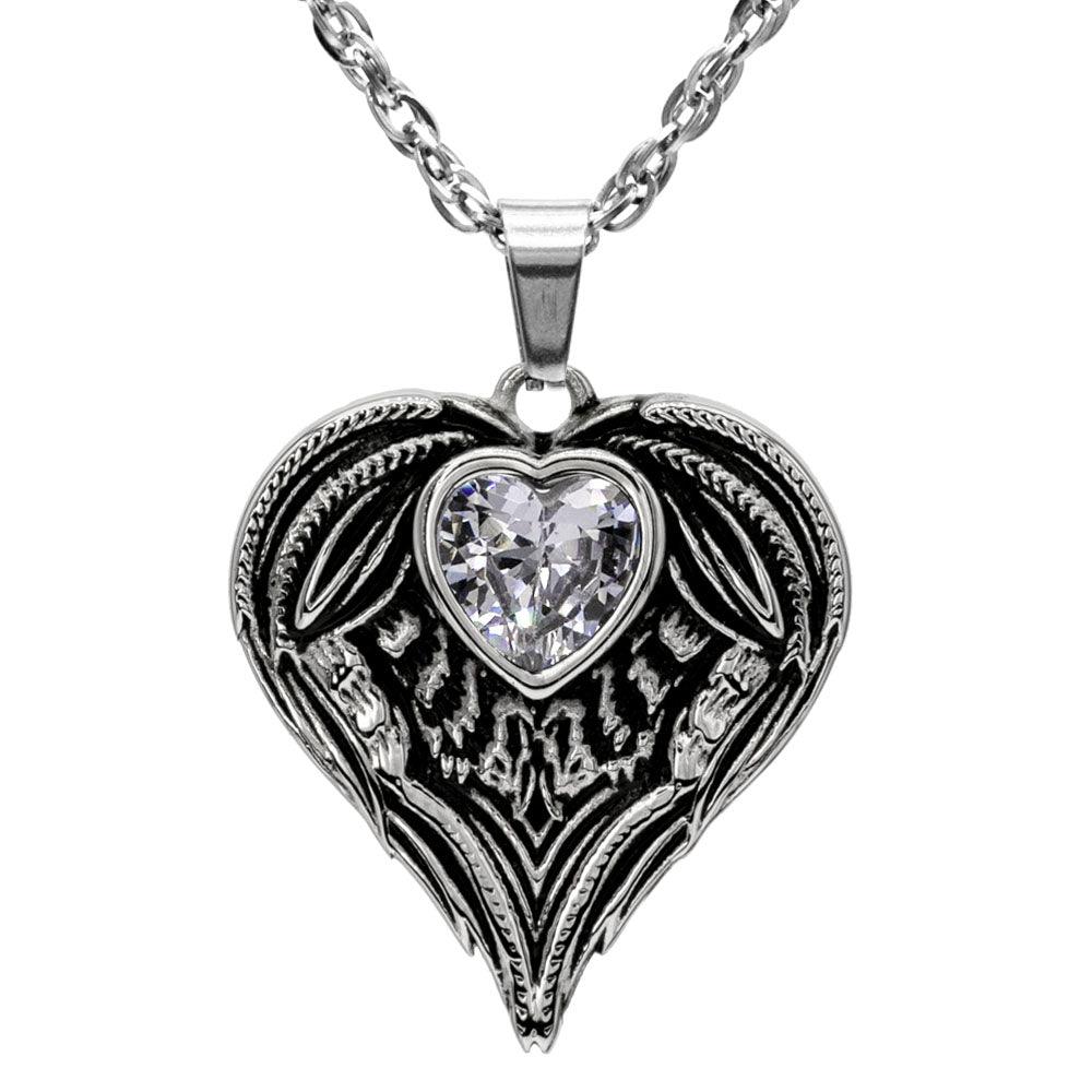 Always In My Heart Stainless Steel Birthstone Necklace - Guardian Angel Collection