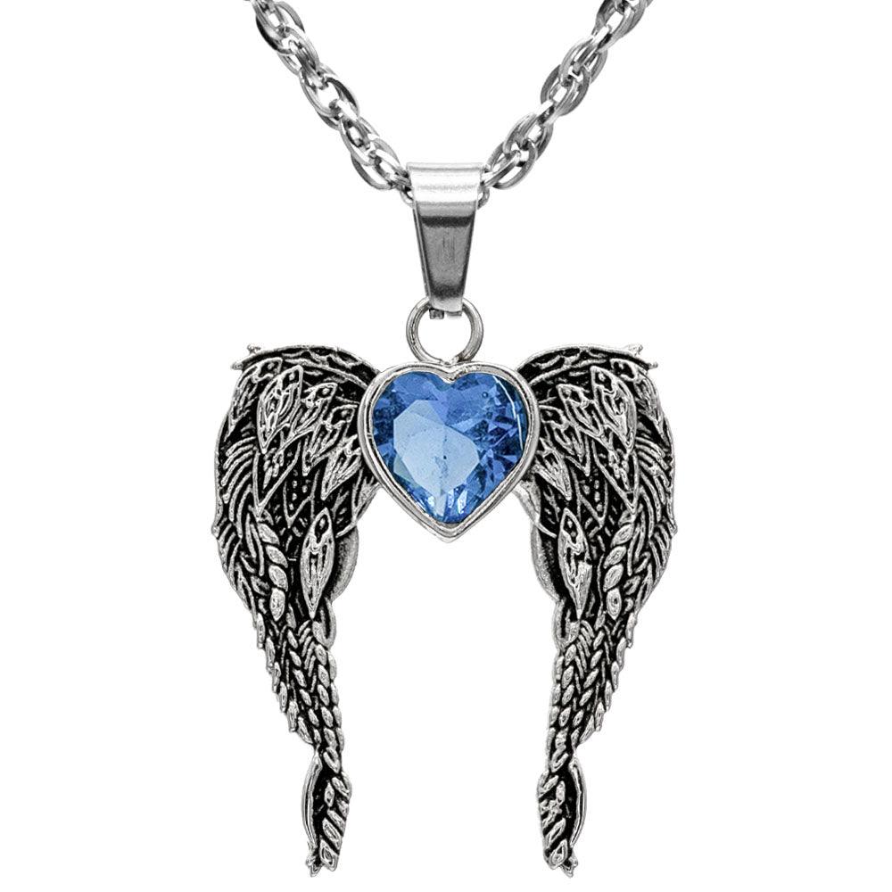 A Big Piece Of My Heart Lives In Heaven Stainless Steel Necklace - Guardian Angel Collection