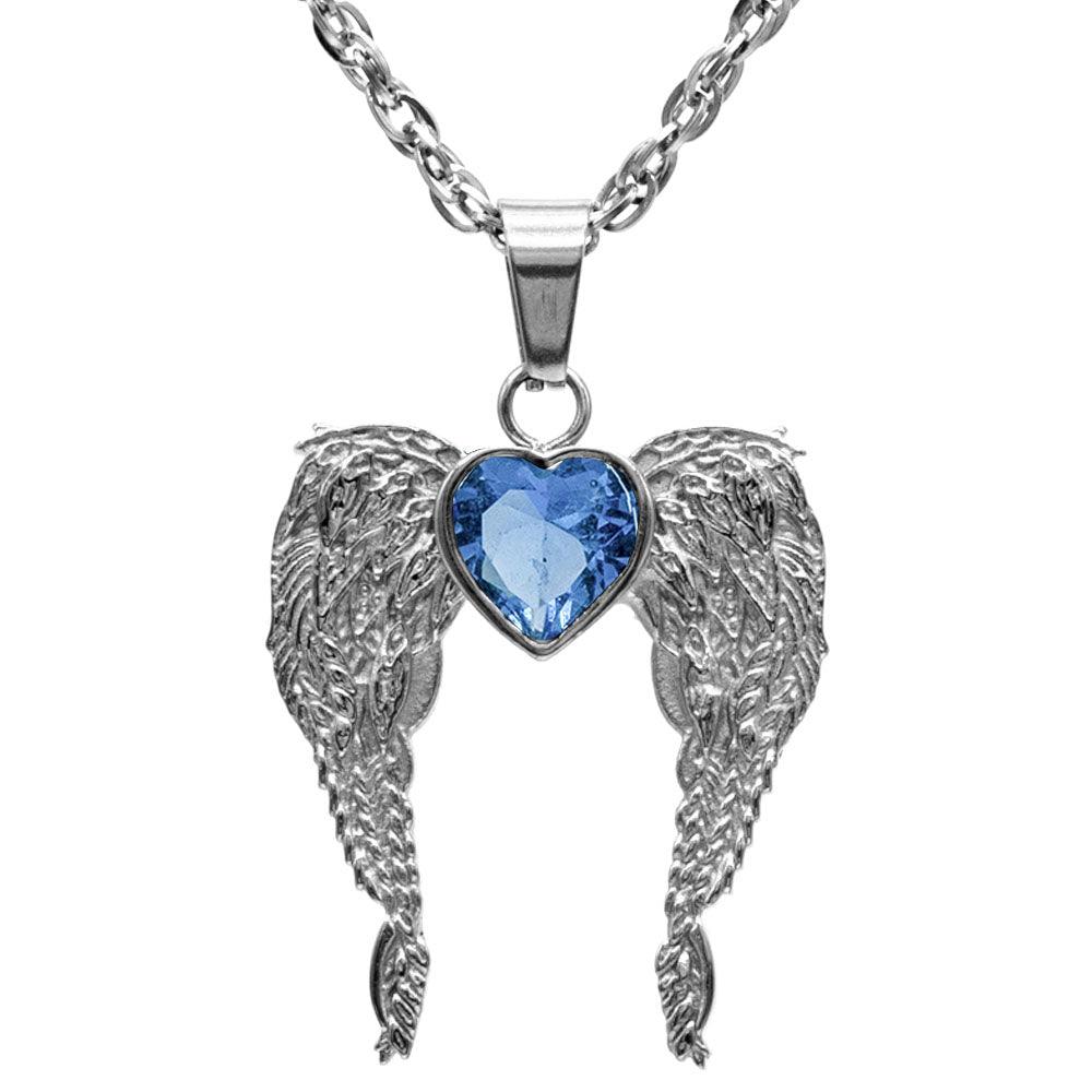 A Big Piece Of My Heart Lives In Heaven Stainless Steel Necklace - Guardian Angel Collection