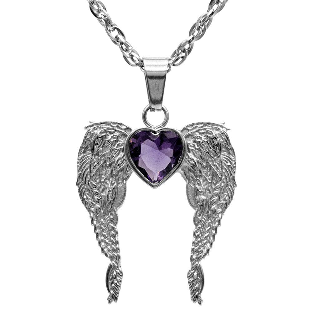 A Big Piece Of My Heart Lives In Heaven Stainless Steel Necklace - Guardian Angel Collection