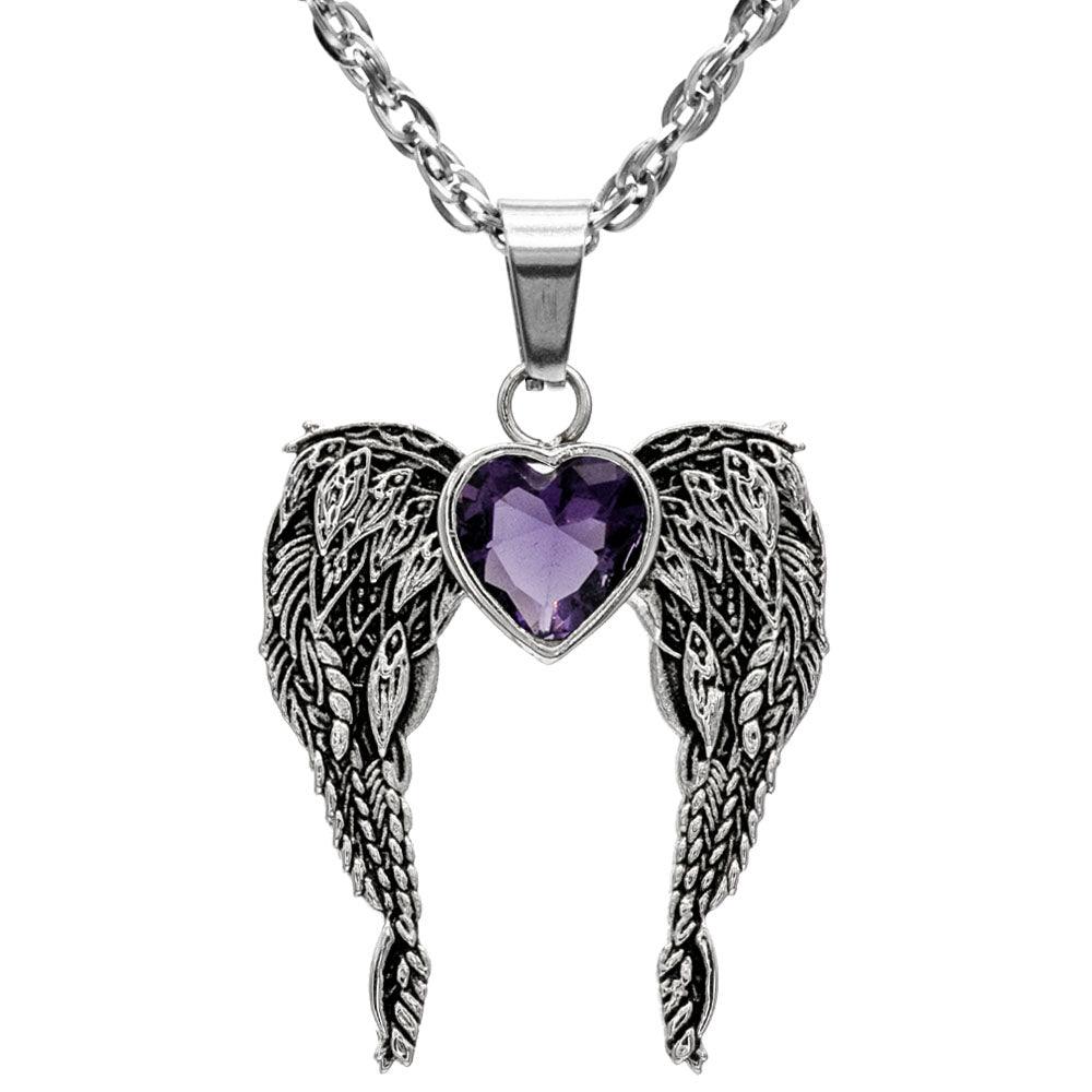 A Big Piece Of My Heart Lives In Heaven Stainless Steel Necklace - Guardian Angel Collection