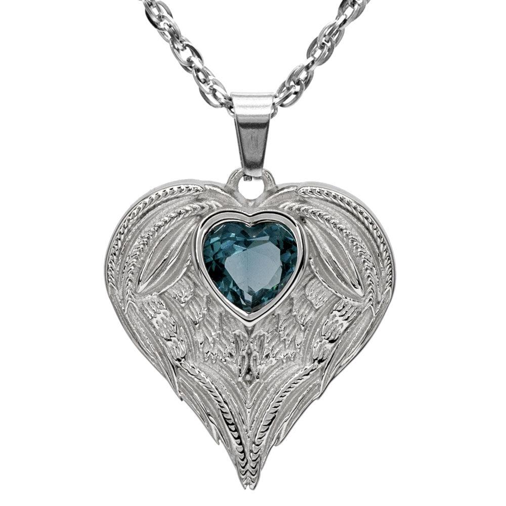 Always In My Heart Stainless Steel Birthstone Necklace - Guardian Angel Collection