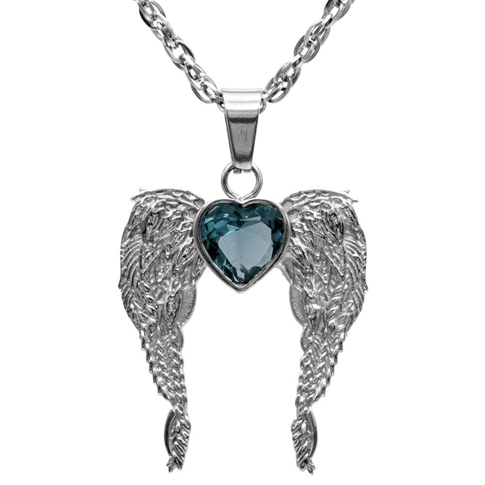A Big Piece Of My Heart Lives In Heaven Stainless Steel Necklace - Guardian Angel Collection