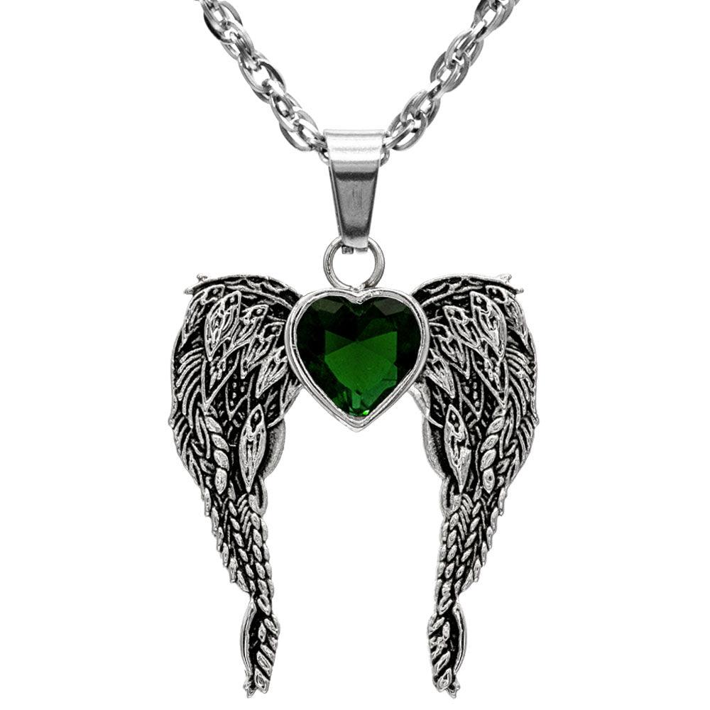 A Big Piece Of My Heart Lives In Heaven Stainless Steel Necklace - Guardian Angel Collection