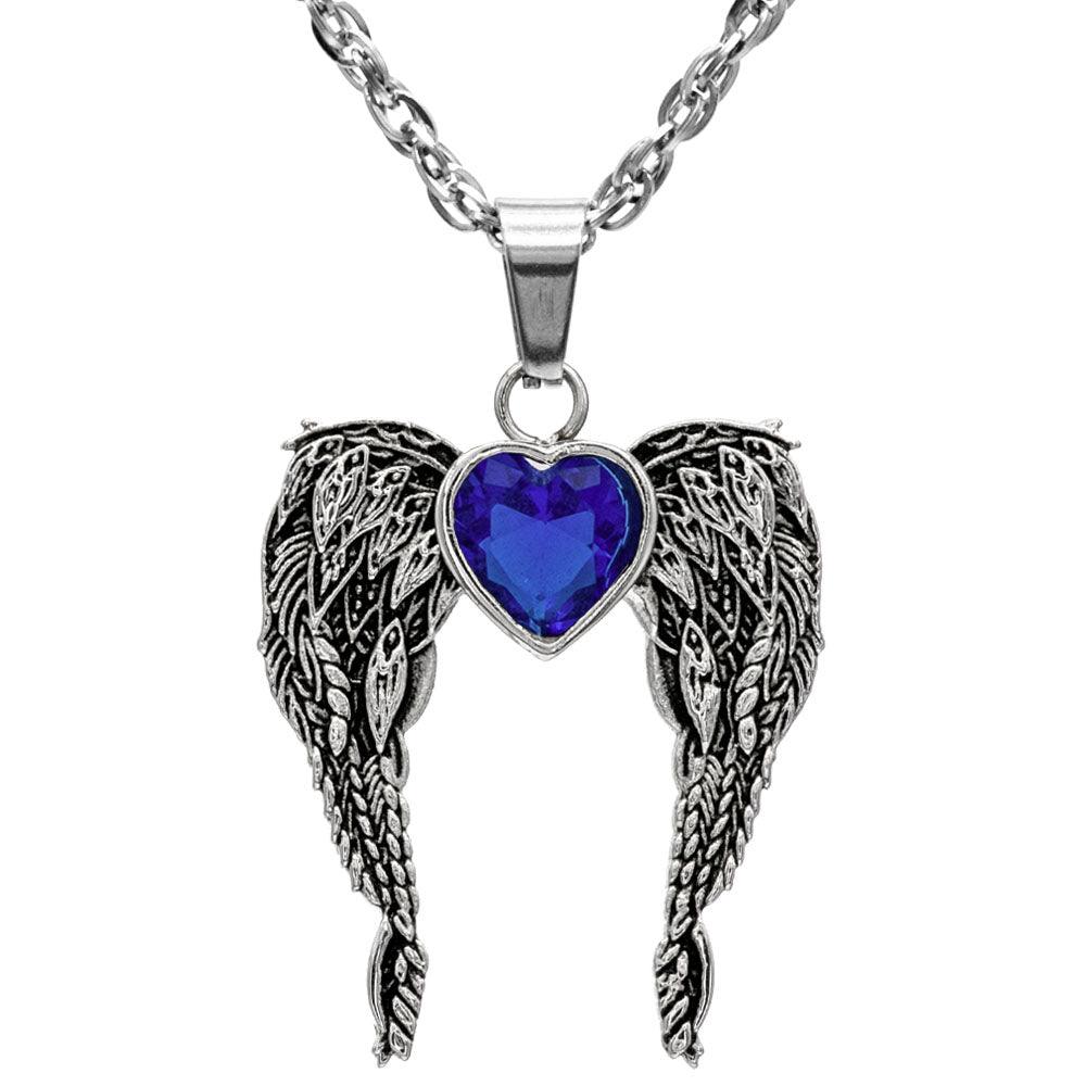 A Big Piece Of My Heart Lives In Heaven Stainless Steel Necklace - Guardian Angel Collection