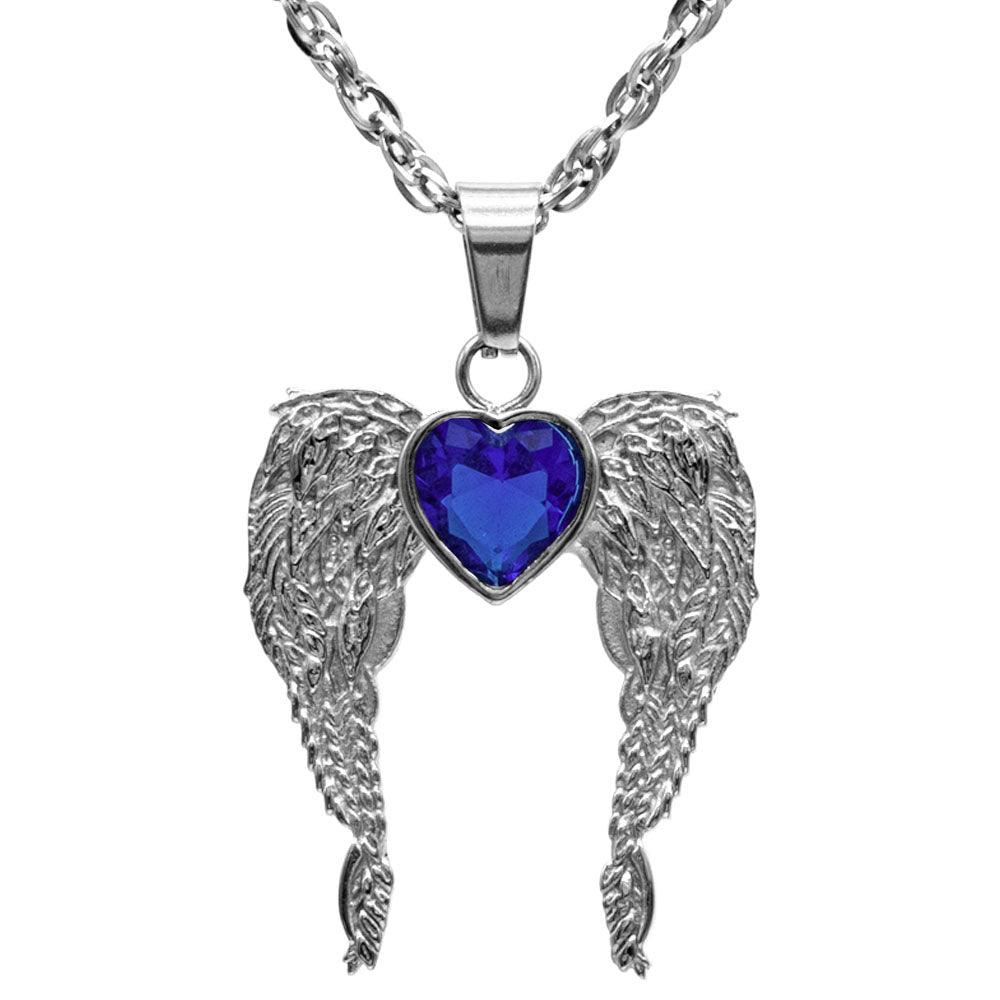 A Big Piece Of My Heart Lives In Heaven Stainless Steel Necklace - Guardian Angel Collection