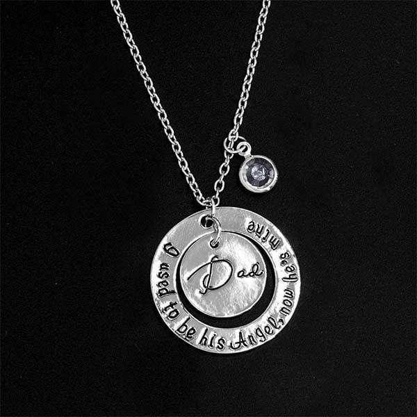 Dad - I Was His Angel Necklace - Guardian Angel Collection