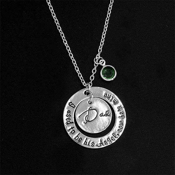 Dad - I Was His Angel Necklace - Guardian Angel Collection