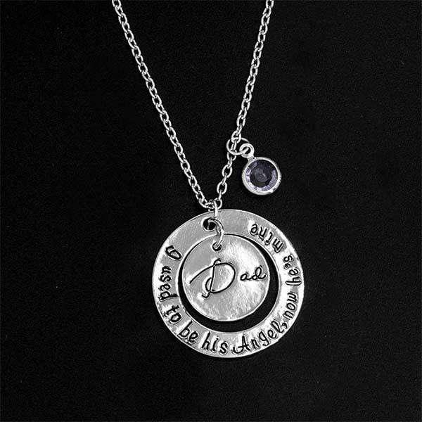 Dad - I Was His Angel Necklace - Guardian Angel Collection