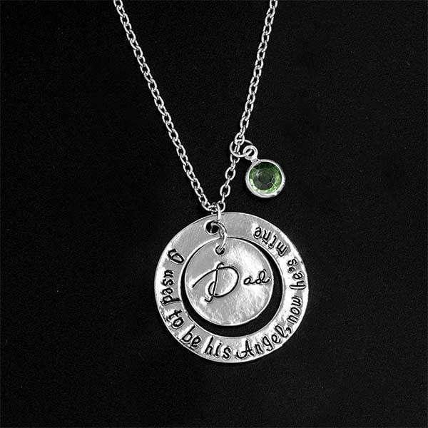 Dad - I Was His Angel Necklace - Guardian Angel Collection