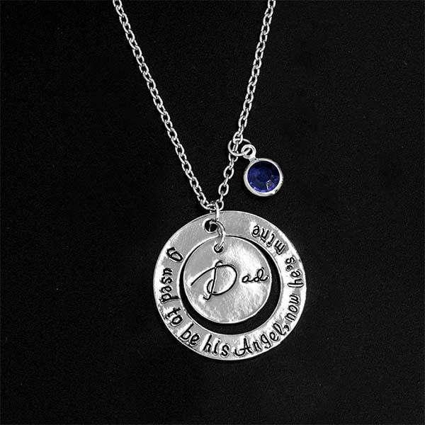 Dad - I Was His Angel Necklace - Guardian Angel Collection