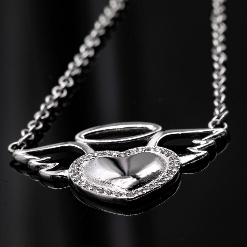 I Will Hold You In My Heart Forever Stainless Steel Necklace - Guardian Angel Collection