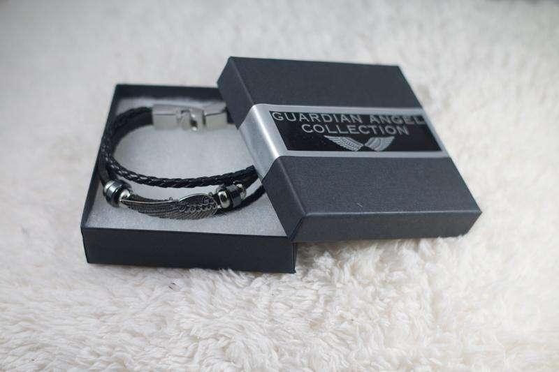Angel Wing Leather Bracelet - Guardian Angel Collection