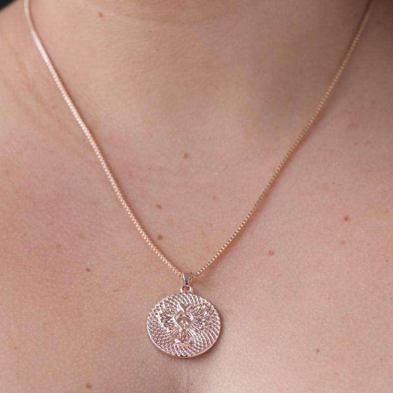 Guardian Angel Protect Me Necklace - Rose - Guardian Angel Collection