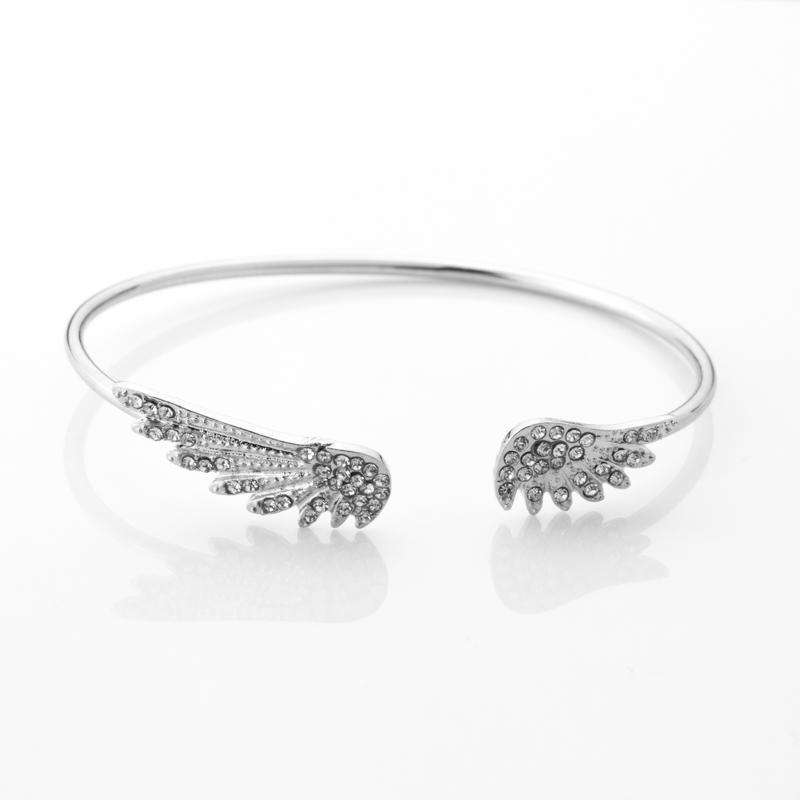 Guardian Angel - Dance Round Eye Hook Bangle Bracelet - Sterling Silver  Charm - 6.25 Inch (9712SS)