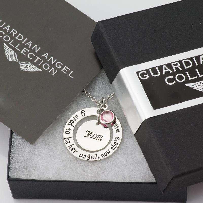 Mom - I Was Her Angel Necklace - Guardian Angel Collection