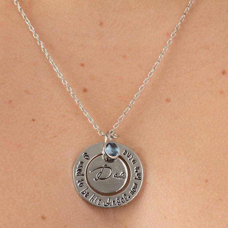 Dad - I Was His Angel Necklace - Guardian Angel Collection