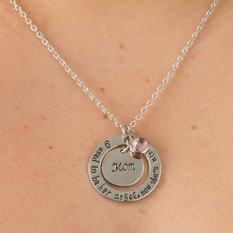 Mom - I Was Her Angel Necklace - Guardian Angel Collection