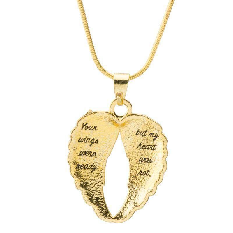 Your Wings Were Ready Necklace - Gold - Guardian Angel Collection