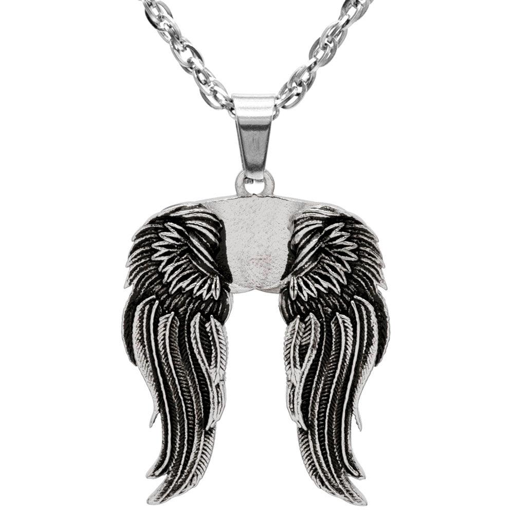 My Guardian Angel Watches Over Me Stainless Steel Necklace - Guardian Angel Collection