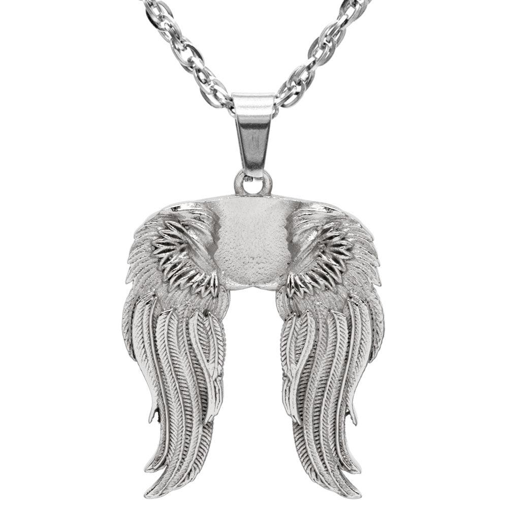 My Guardian Angel Watches Over Me Stainless Steel Necklace - Guardian Angel Collection