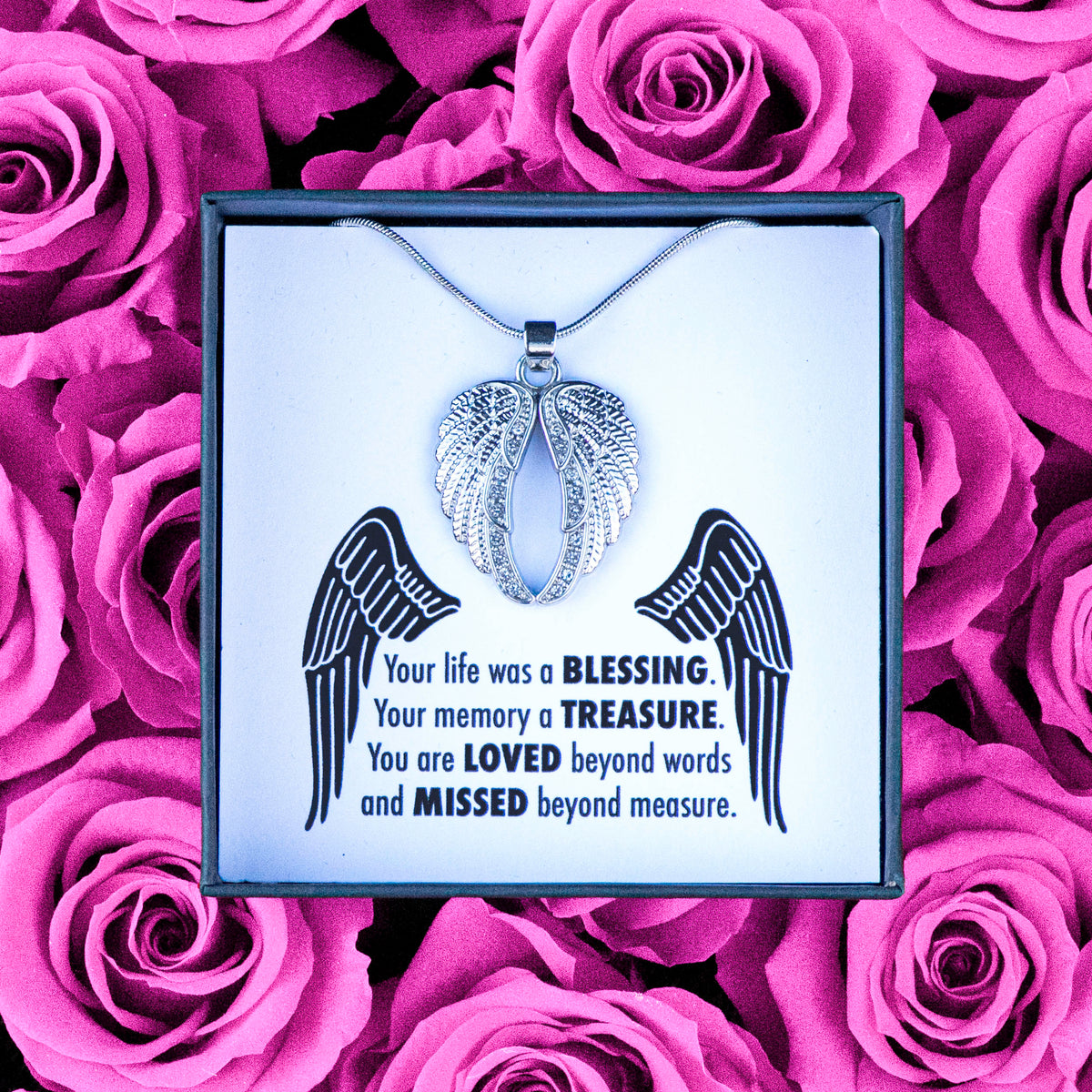 Your Wings Were Ready Necklace - Message Card