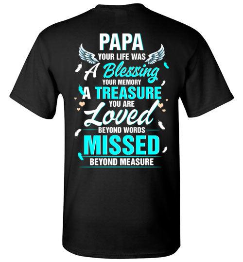 PAPA - YOUR LIFE WAS A BLESSING YOUTH T-SHIRT - Guardian Angel Collection