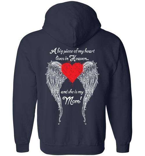 YOUTH: Mom - A Big Piece of my Heart FULL ZIP Hoodie - Guardian Angel Collection