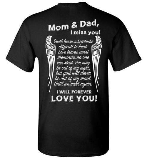 Mom &amp; Dad I Miss You Unisex T-Shirt - Guardian Angel Collection