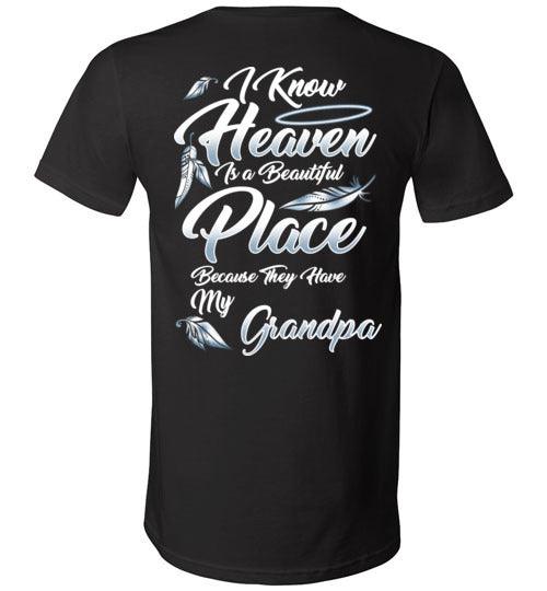 I Know Heaven is a Beautiful Place - Grandpa V-Neck - Guardian Angel Collection