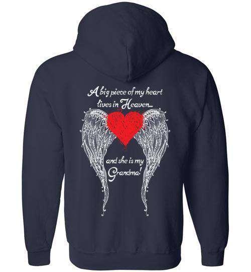 Grandma - A Big Piece of my Heart FULL ZIP Hoodie - Guardian Angel Collection