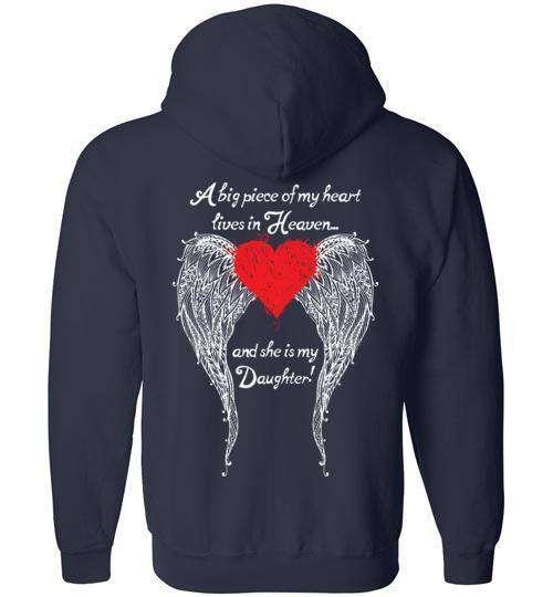 Daughter - A Big Piece of my Heart FULL ZIP Hoodie - Guardian Angel Collection